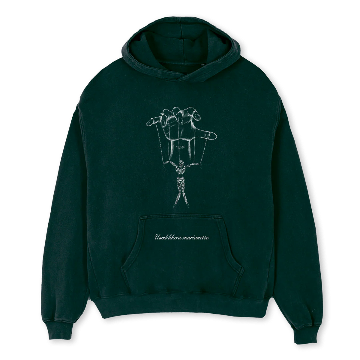 MARIONETTE Wild Green Oversized Hoodie.
