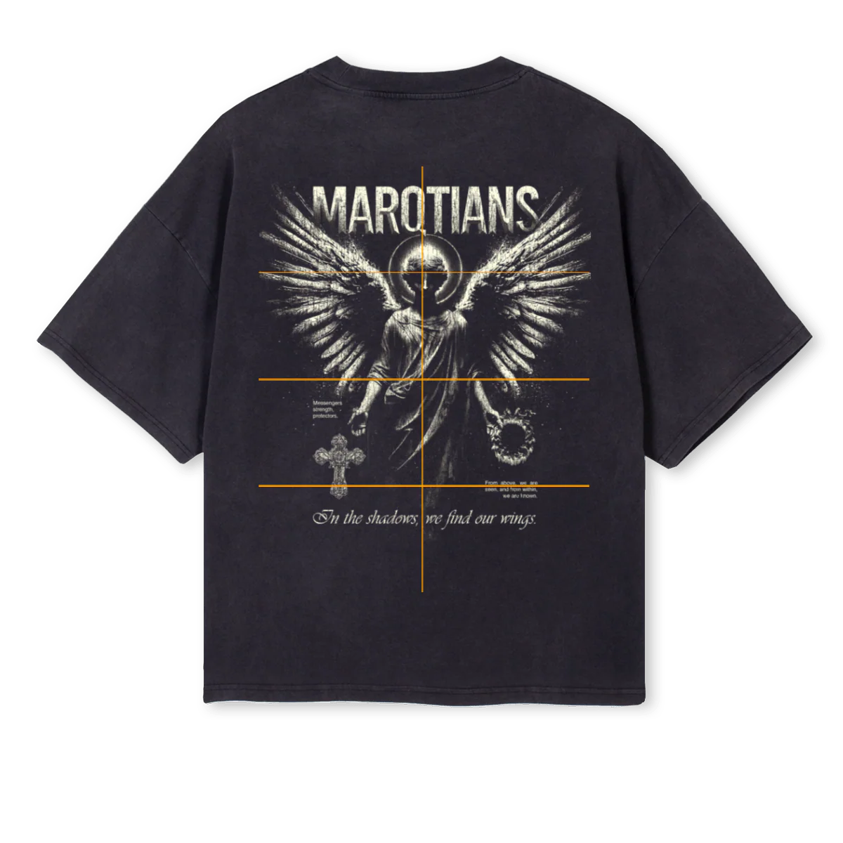 MARQTIANS Vintage Black Oversized Boxy Tee. - Image 2