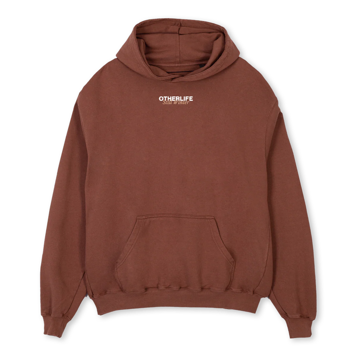 MARRONZIPHOODIE Vintage Brown Oversized Hoodie.