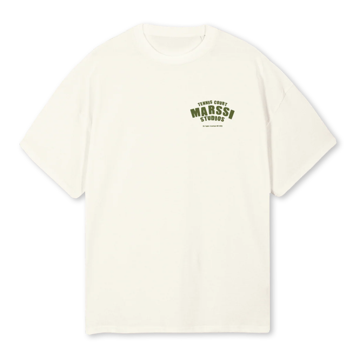 MARSSITENIS Cream Oversized Tee.