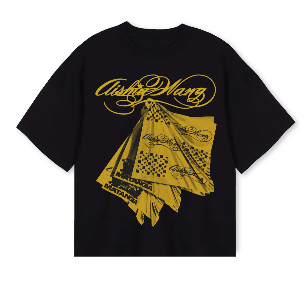 MATANGIAONEBLACK Black Oversized Boxy Tee.