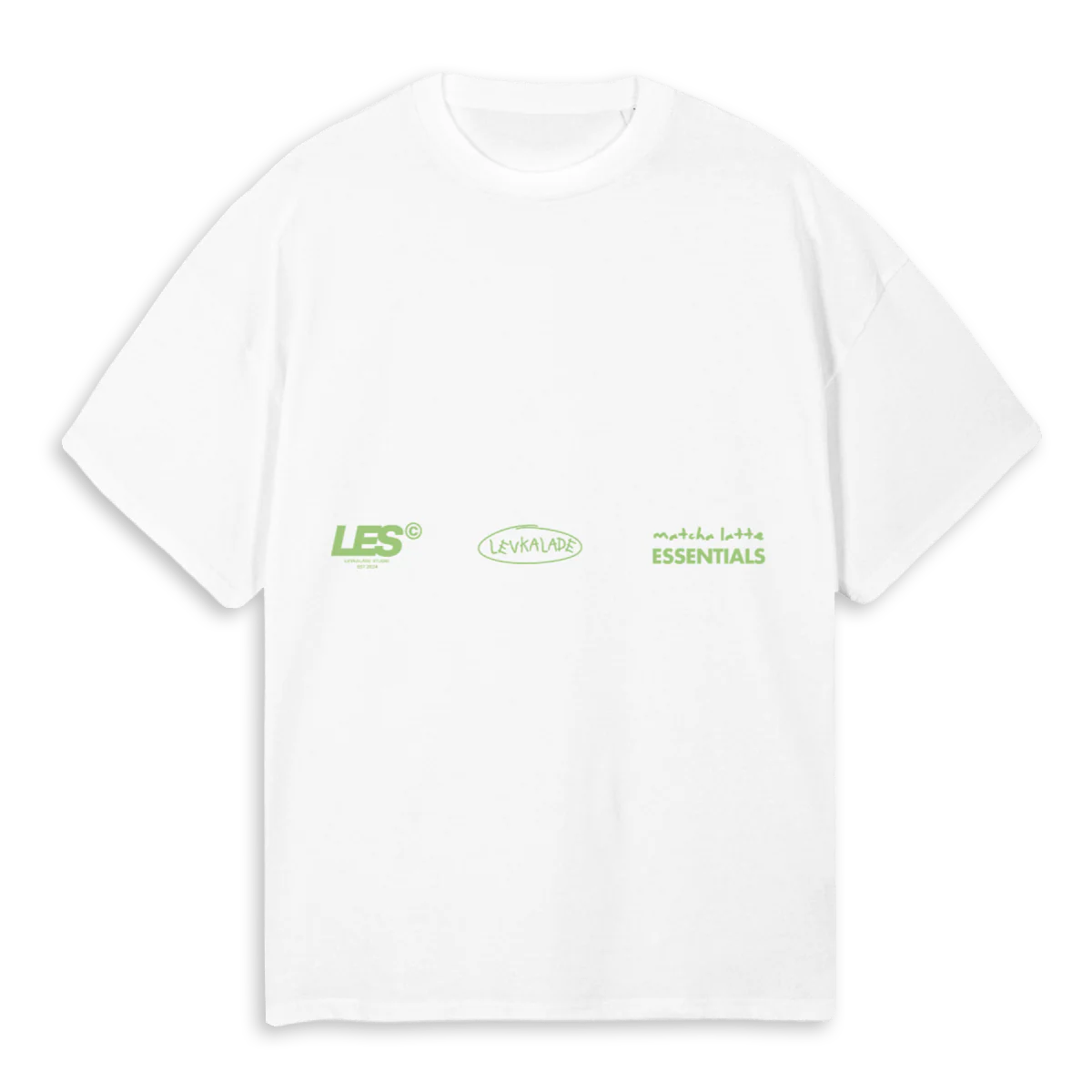 MATCHALATTE White Oversized Tee.