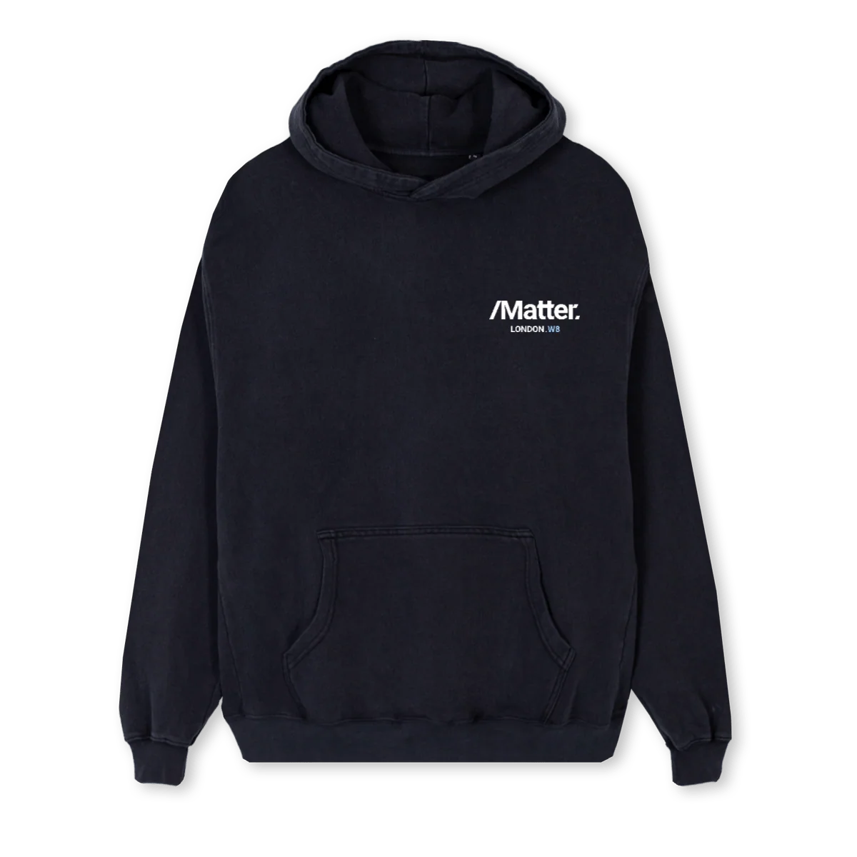 MATTER BLUEBLUE Vintage Black Regular Hoodie.