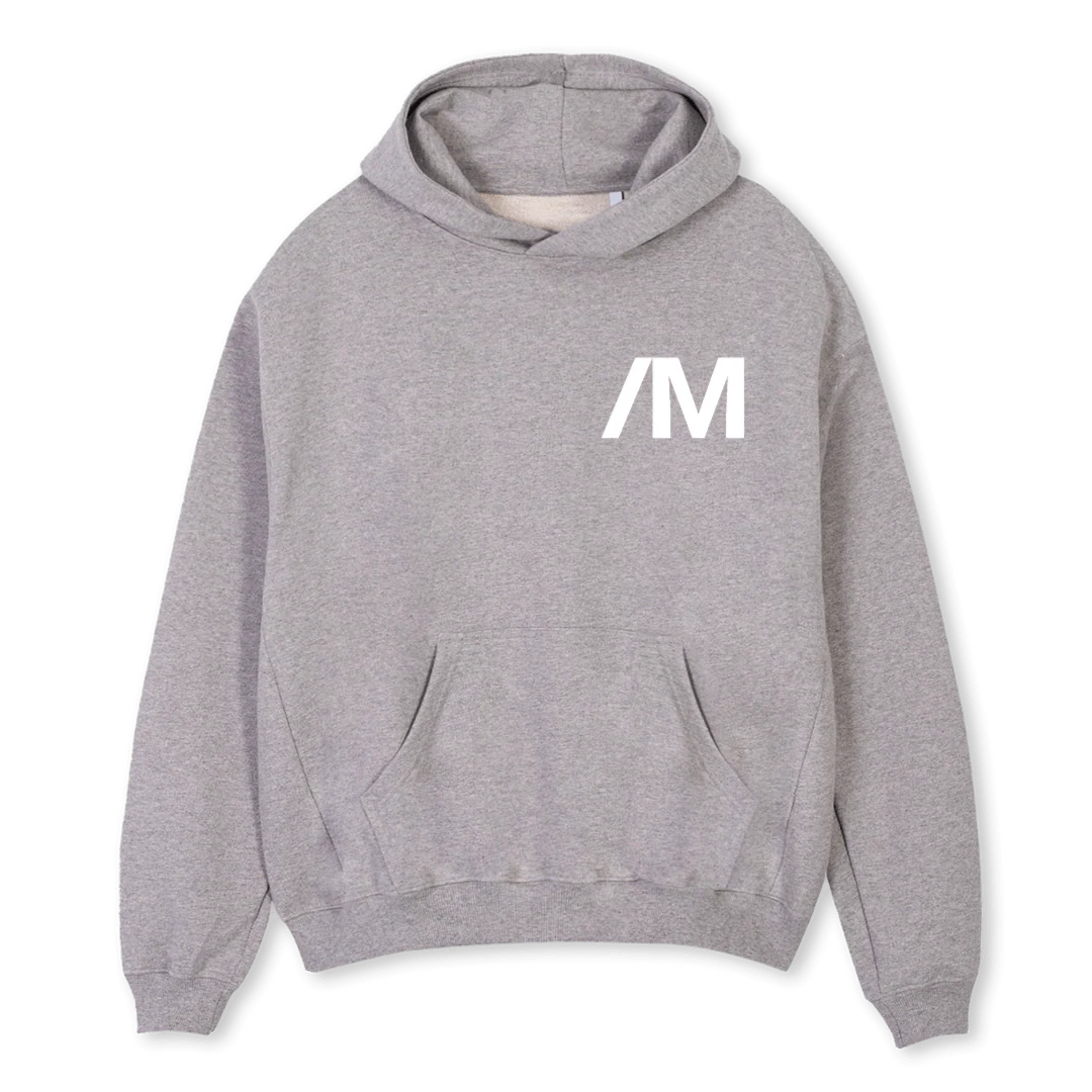 MATTER GYM HOODIE Grey Marl Oversized Hoodie.