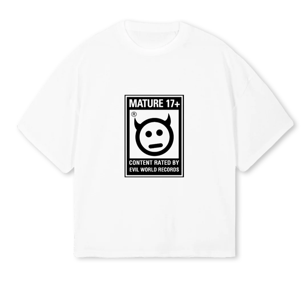 MATUREVB White Oversized Boxy Tee.