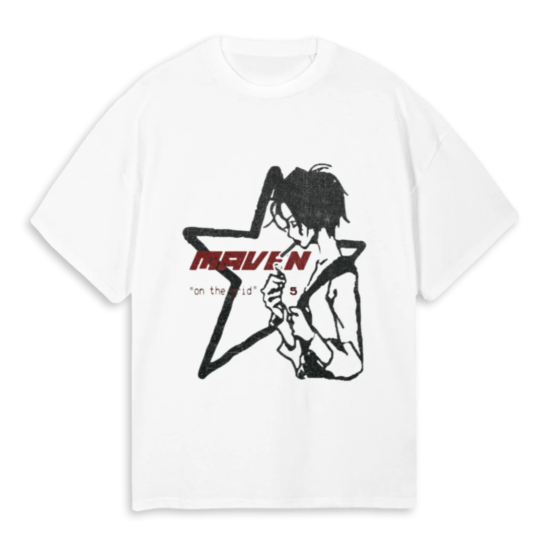 MAVENTEENANA White Oversized Tee.