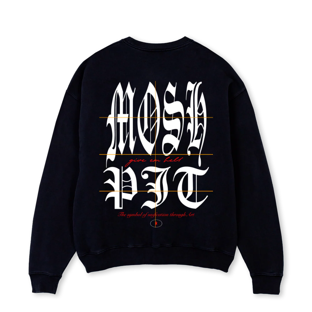 MAYHEM CREWNECK Black Oversized Crewneck Sweater. - Image 2