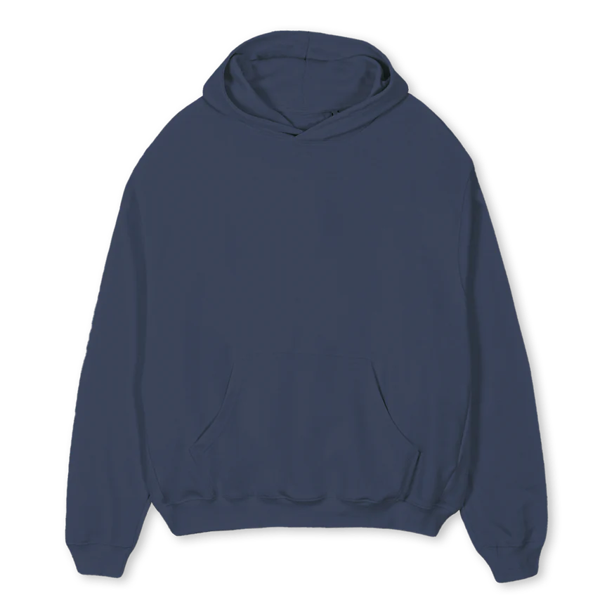 MBISTWENTYFIVE Navy Blue Oversized Hoodie.
