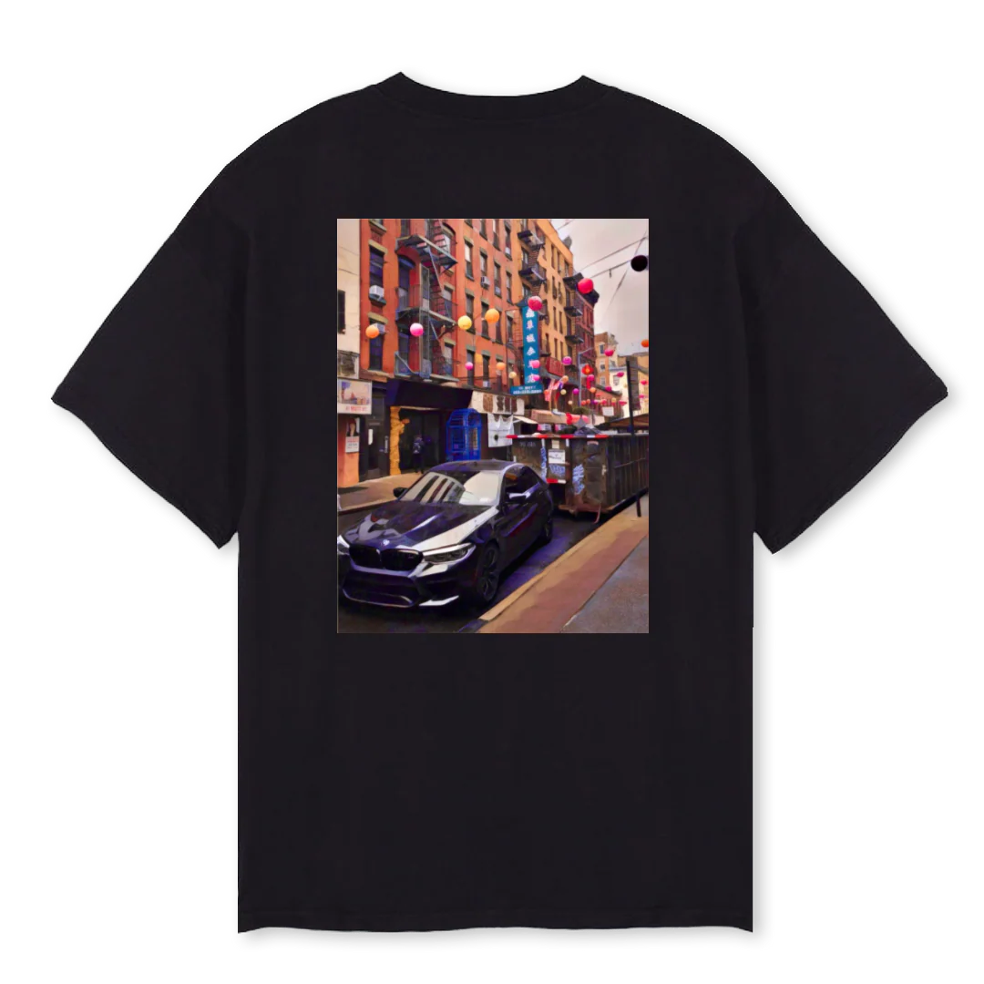 MCHINATOWN Black Oversized Tee. - Image 2