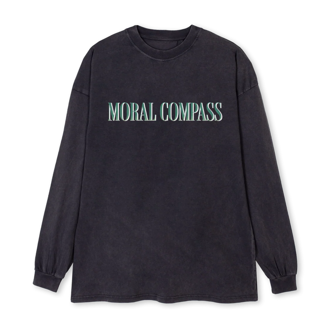 MCLONGSLEEVE Vintage Black Oversized LS Tee.
