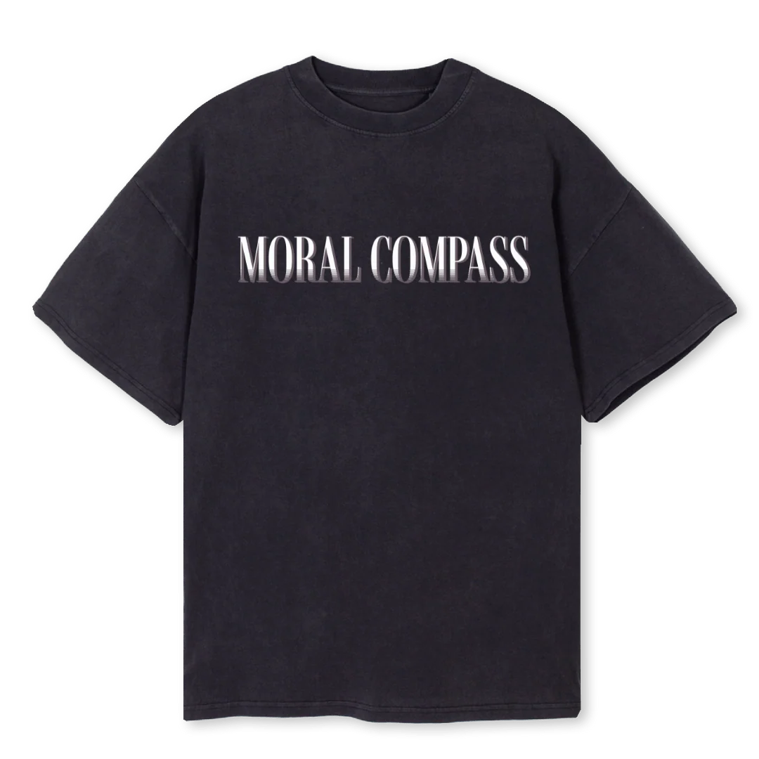 MCPLUM Vintage Black Oversized Tee.