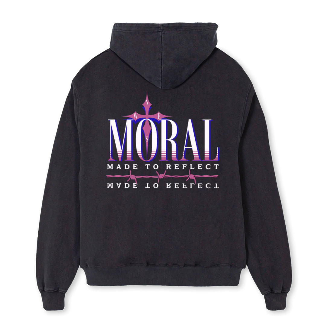 MCVINTAGEWINE Vintage Black Oversized Zipped Hoodie. - Image 2