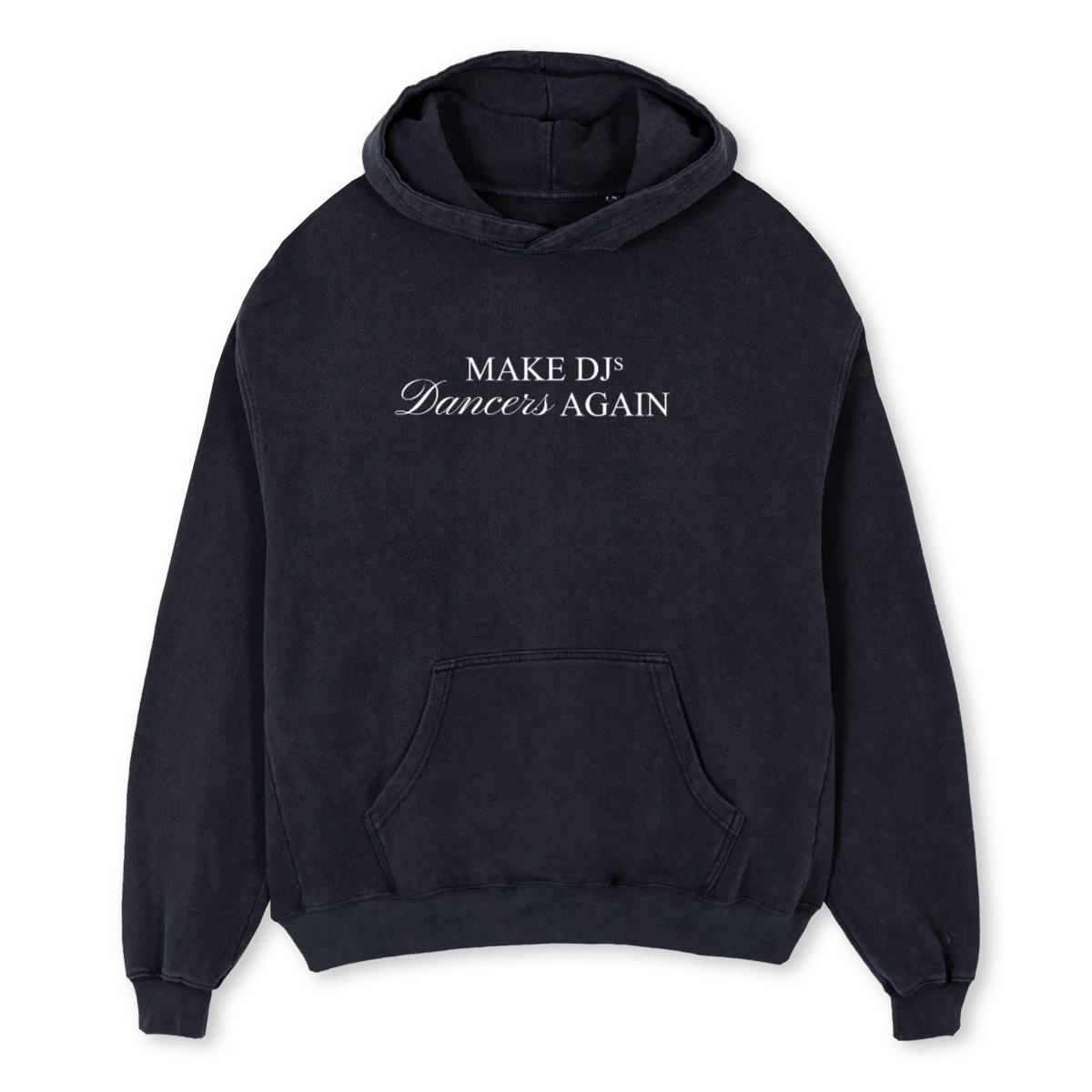 MDDA Vintage Black Oversized Hoodie.