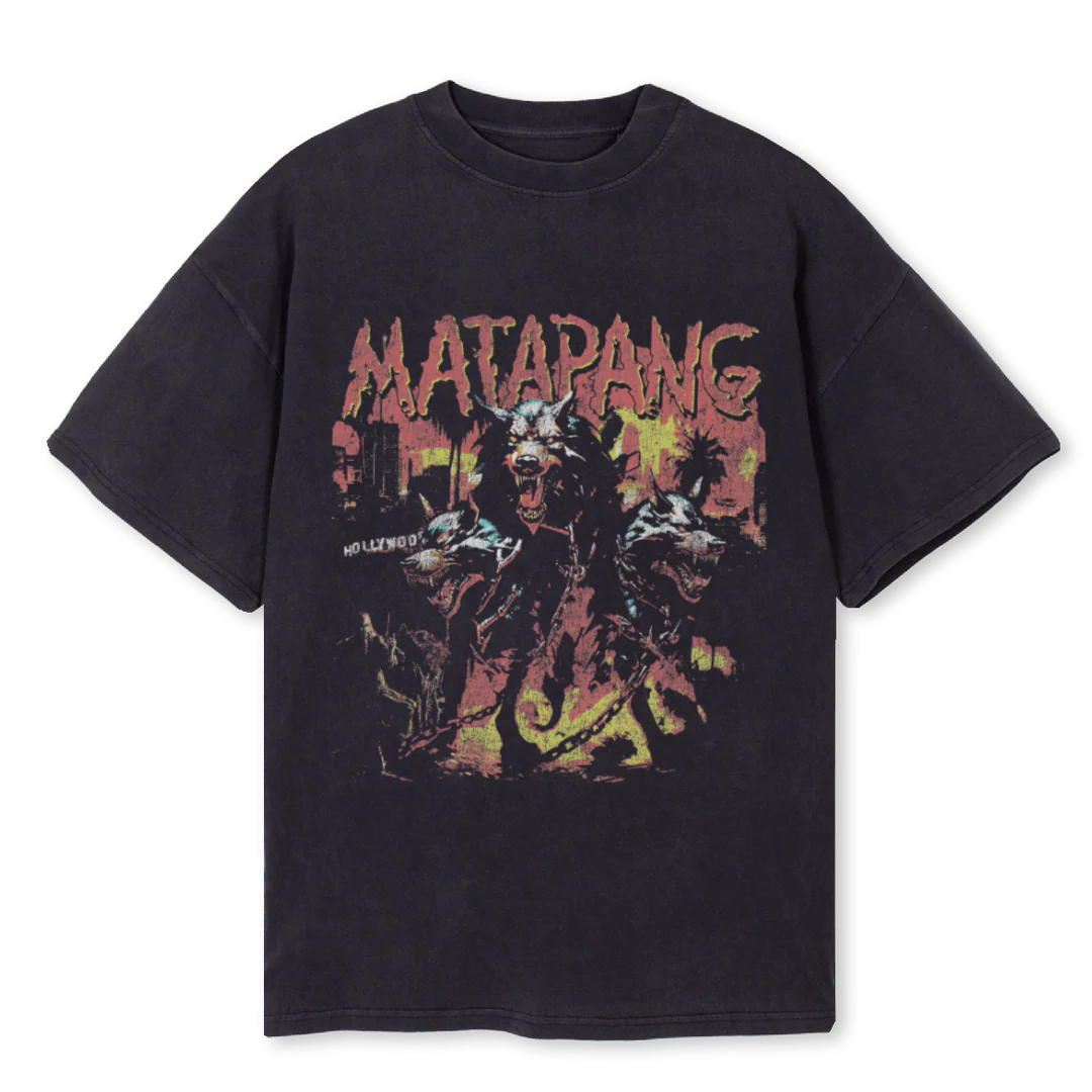 MDOGS Vintage Black Oversized Tee.
