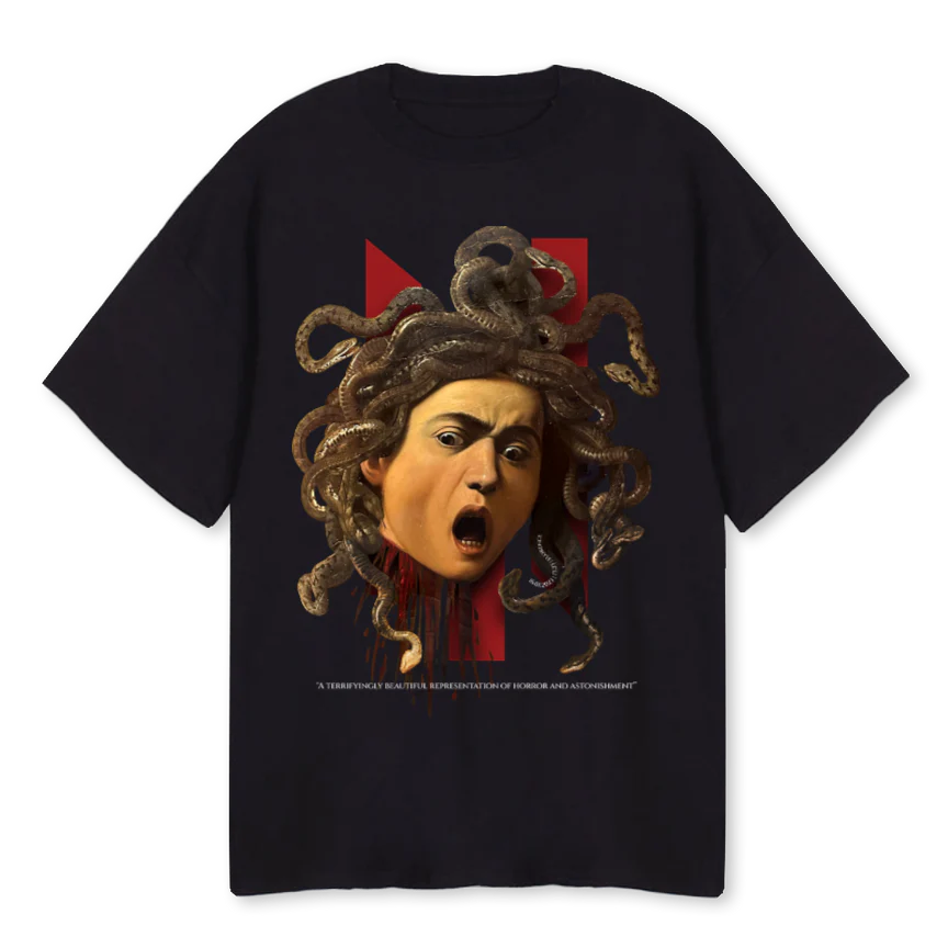 MEDUSABLK Black Oversized Tee.