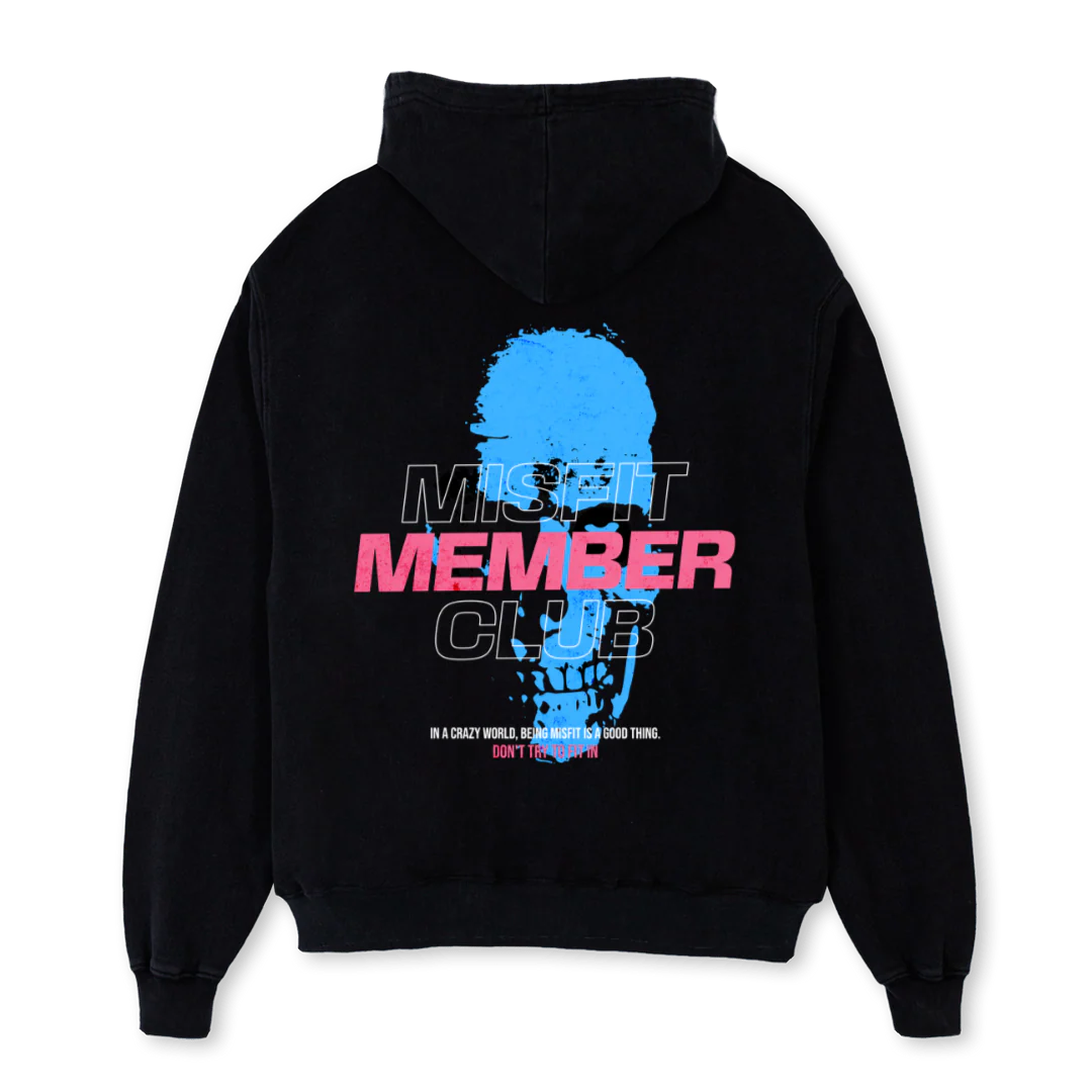 MEMBER Black Oversized Hoodie. - Image 2