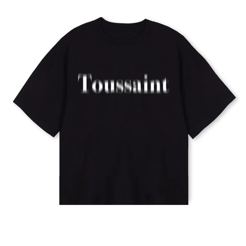 TSGOAT_B Black Oversized Boxy Tee