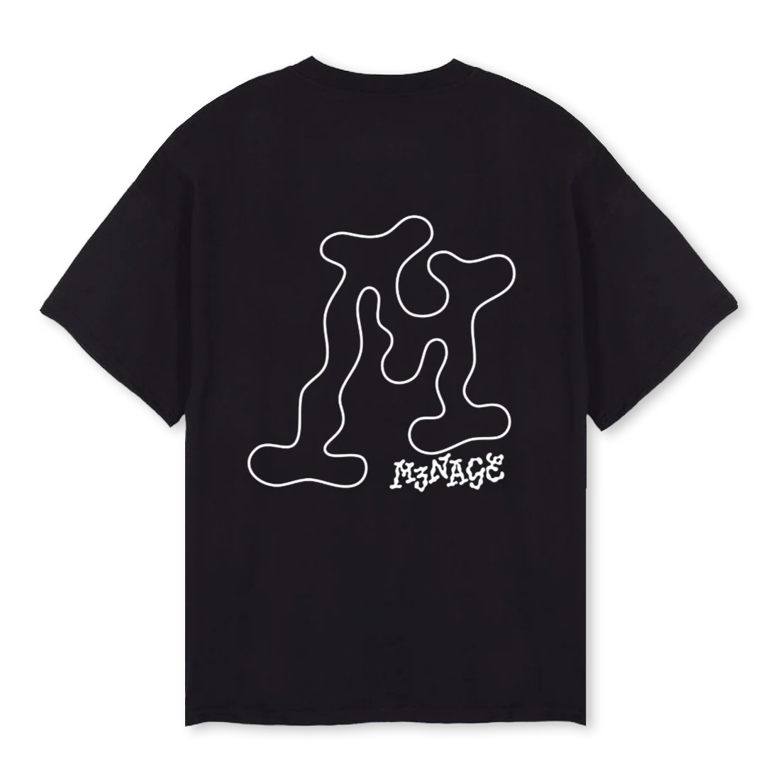 MENAGE BLACK TSHIRT Black Oversized Tee. - Image 2