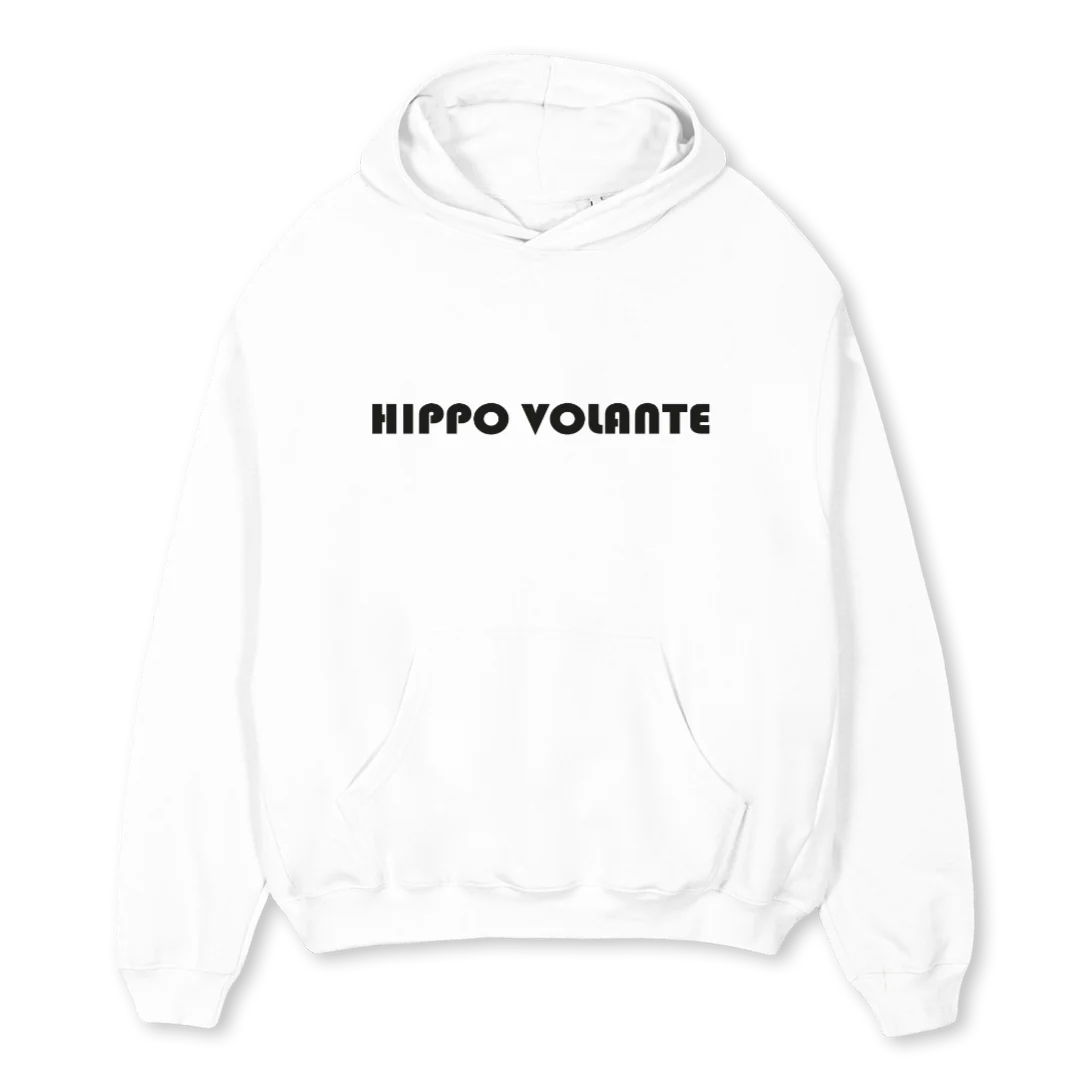 MENHIPPO White Oversized Hoodie.