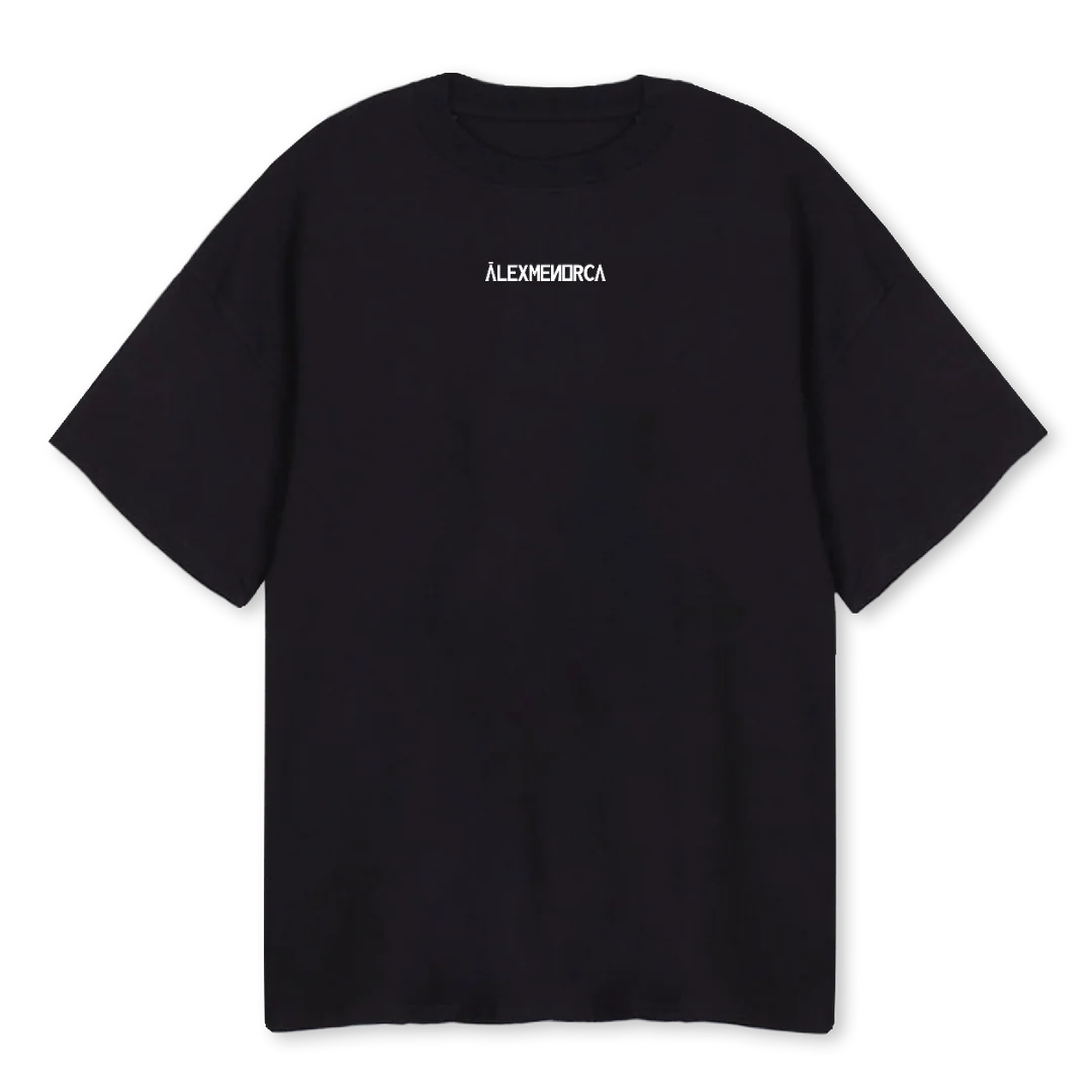 MENORCA Black Oversized Tee.