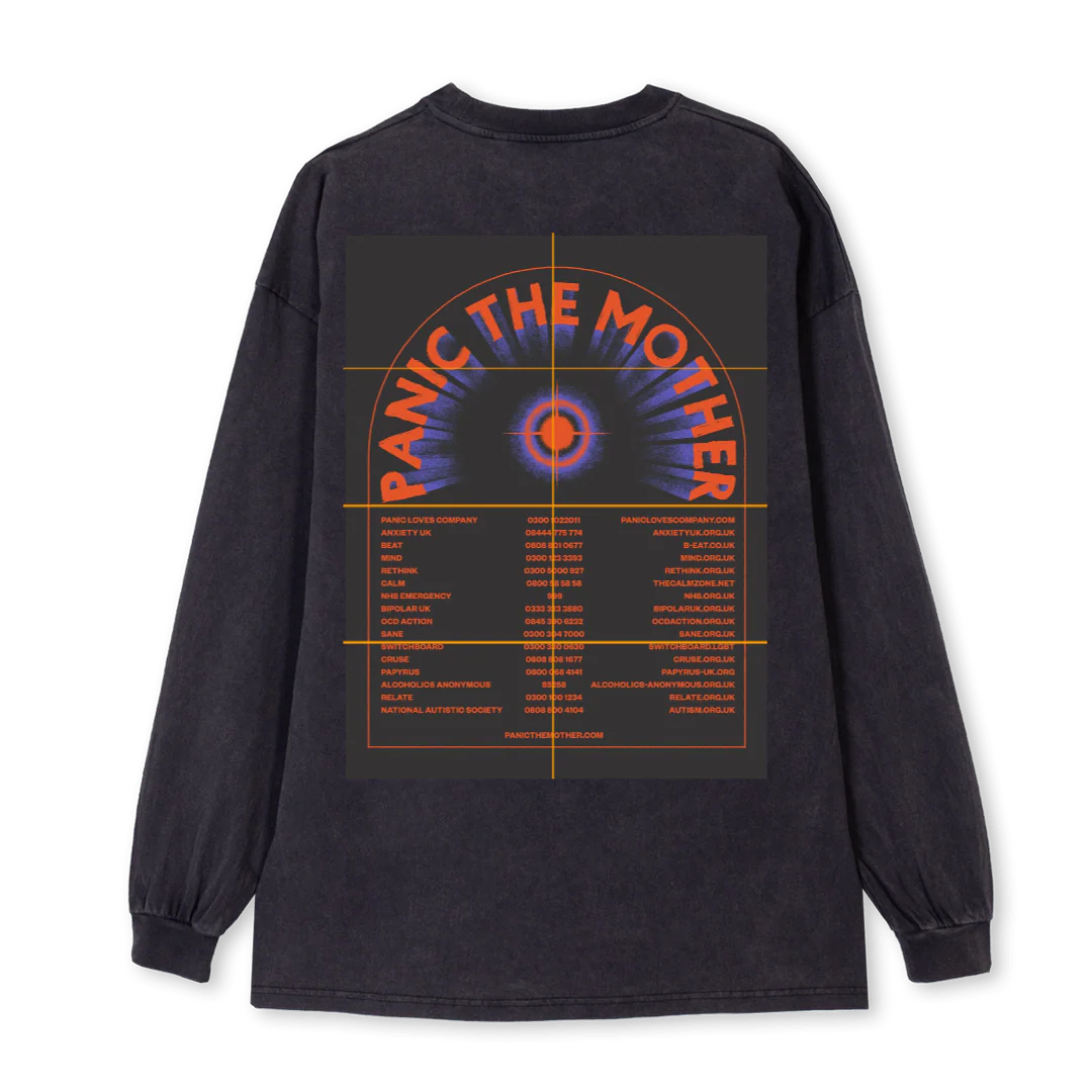 MENTALTEE Vintage Black Oversized LS Tee. - Image 2