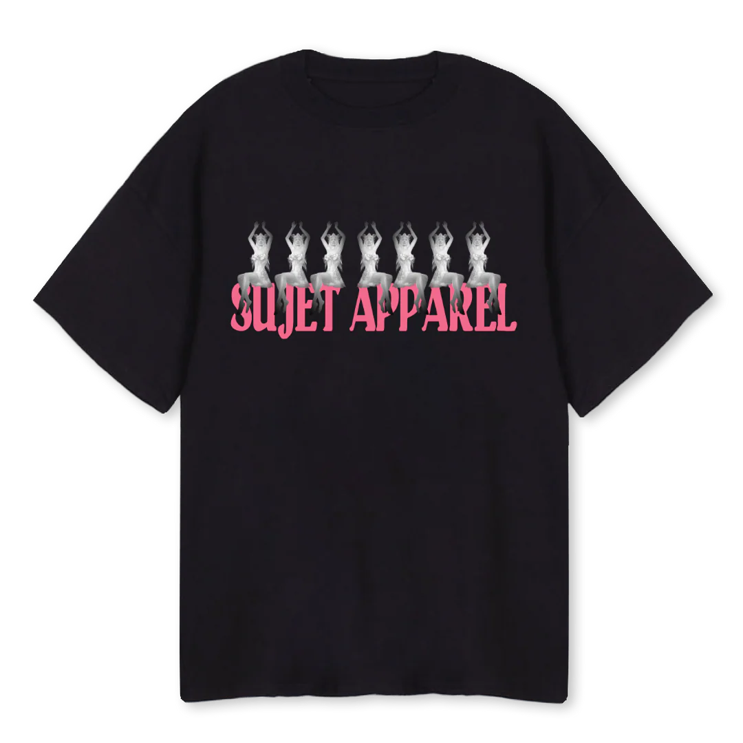 MERMAIDSHIRT Black Oversized Tee.