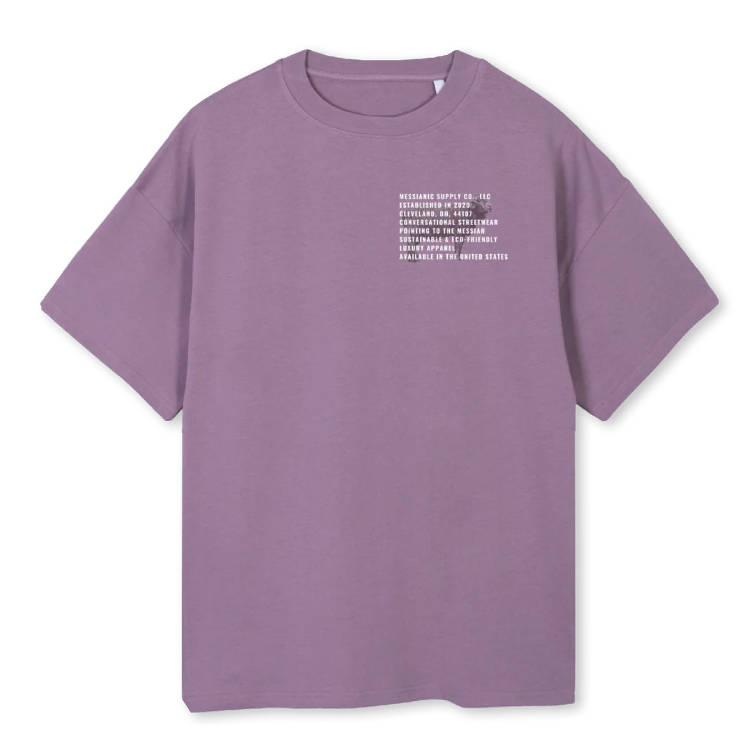 MESS SIG RAM L VINTA Purple Oversized Tee.