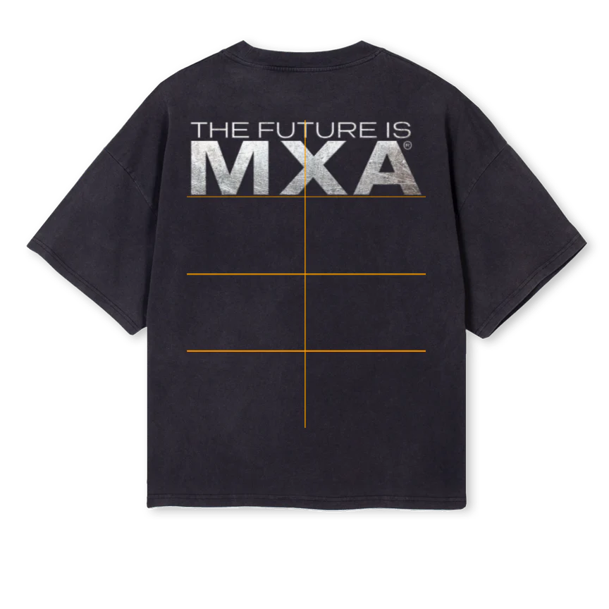 METALFUTUREISMXABLK Vintage Black Oversized Boxy Tee. - Image 2