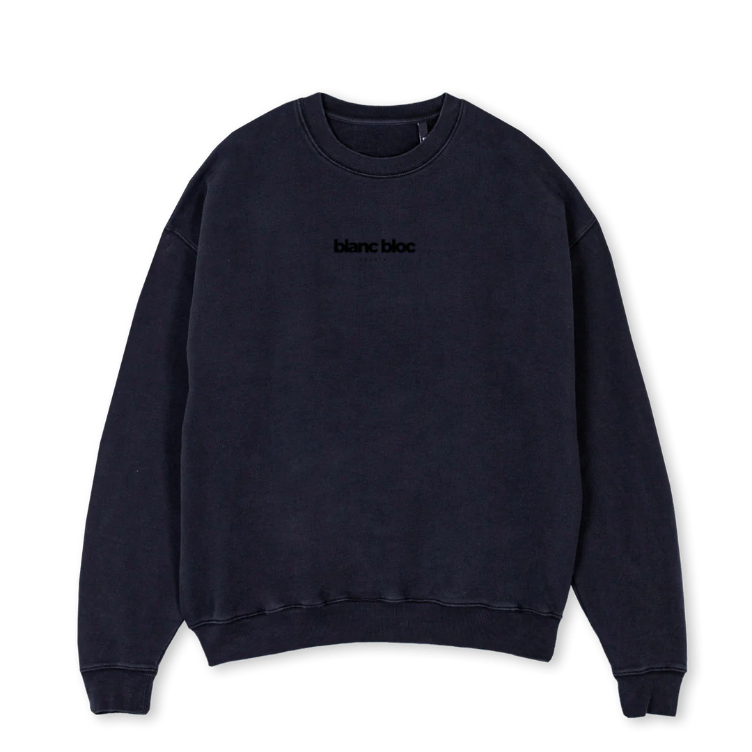 VINTWHITEBBSWEATSHIR_VB Vintage Black Oversized Crewneck Sweater