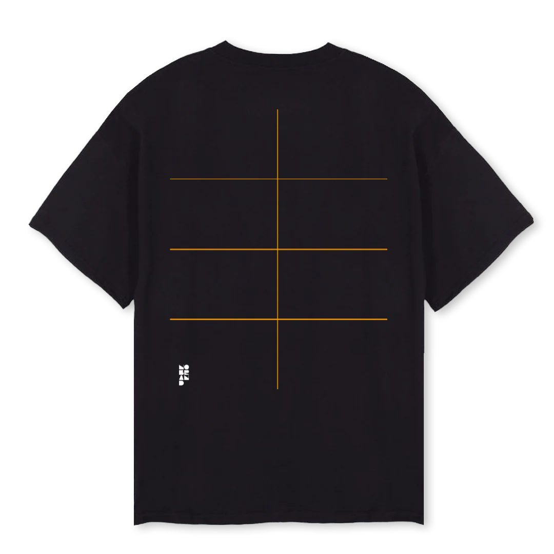 MIDDLE LOGOO Black Oversized Tee. - Image 2