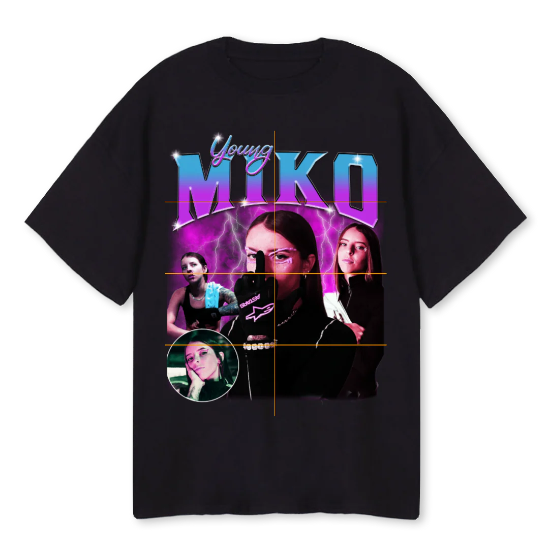 MIKO TEE Black Oversized Tee.