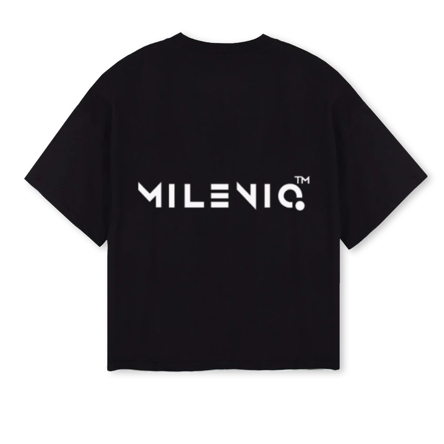 MILENIO Black Oversized Boxy Tee. - Image 2