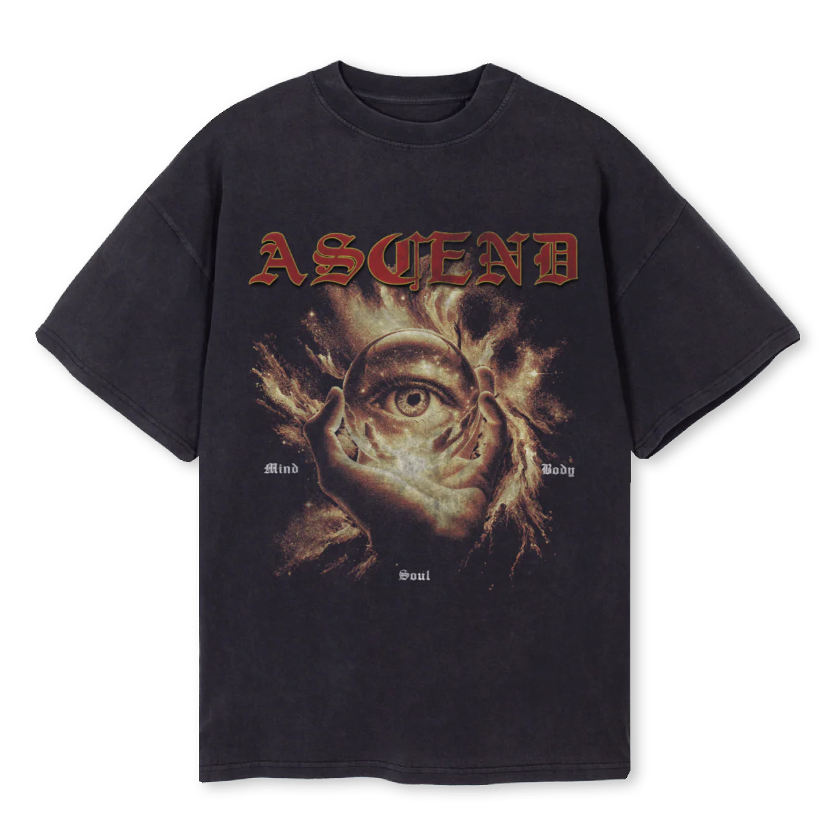 MINDBODYSOUL Vintage Black Oversized Tee.