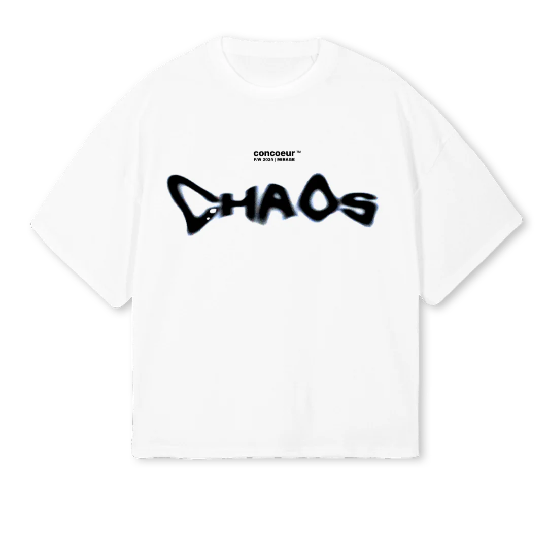 MIRAGESHIRTWHITE White Oversized Boxy Tee.