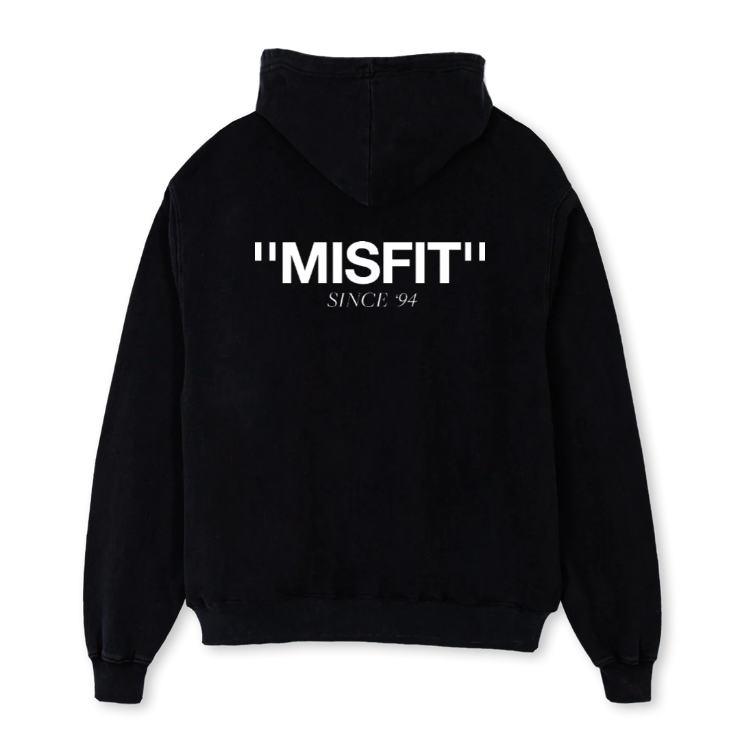 MISFITT Black Oversized Hoodie. - Image 2