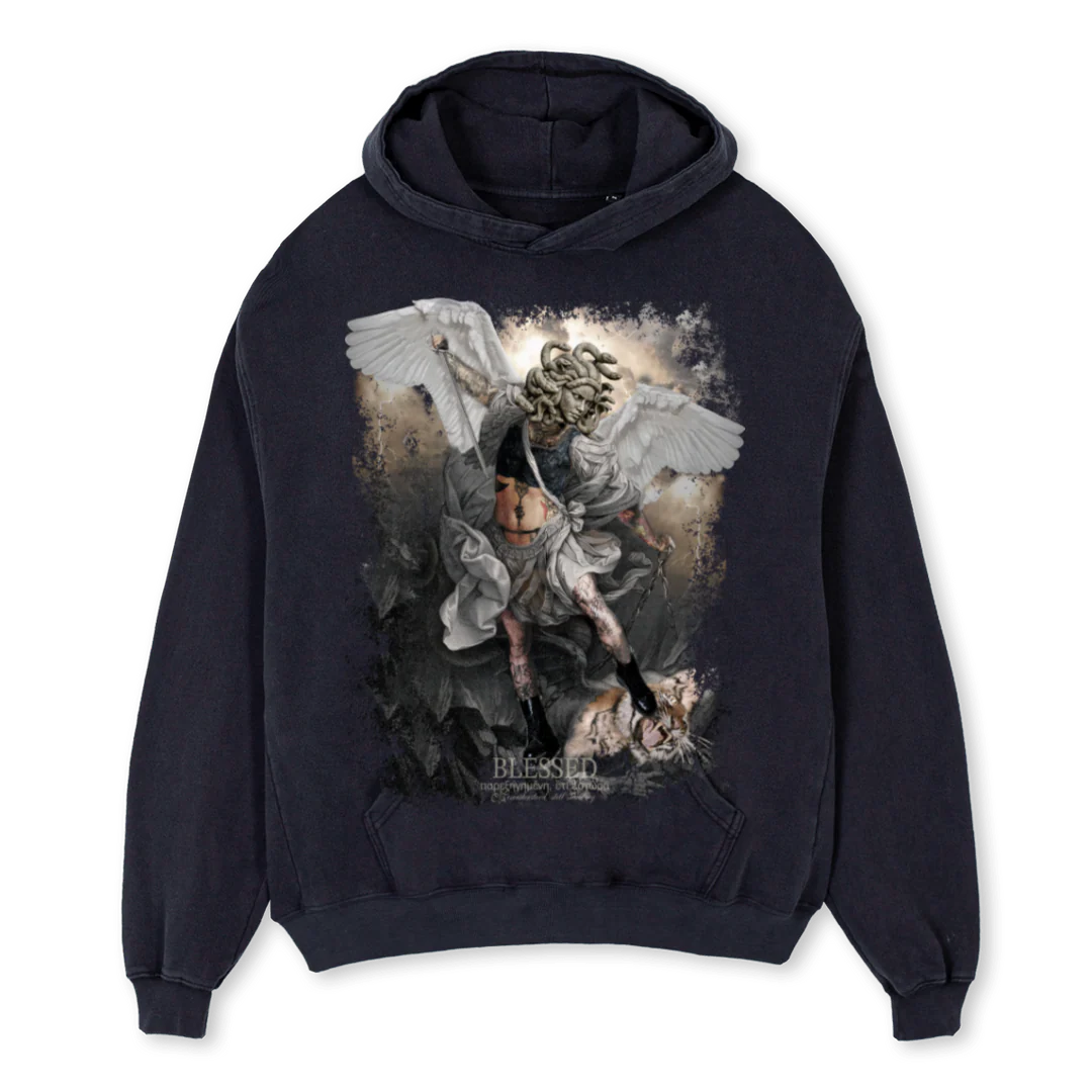 MISUNDERSTOOD Vintage Black Oversized Hoodie.