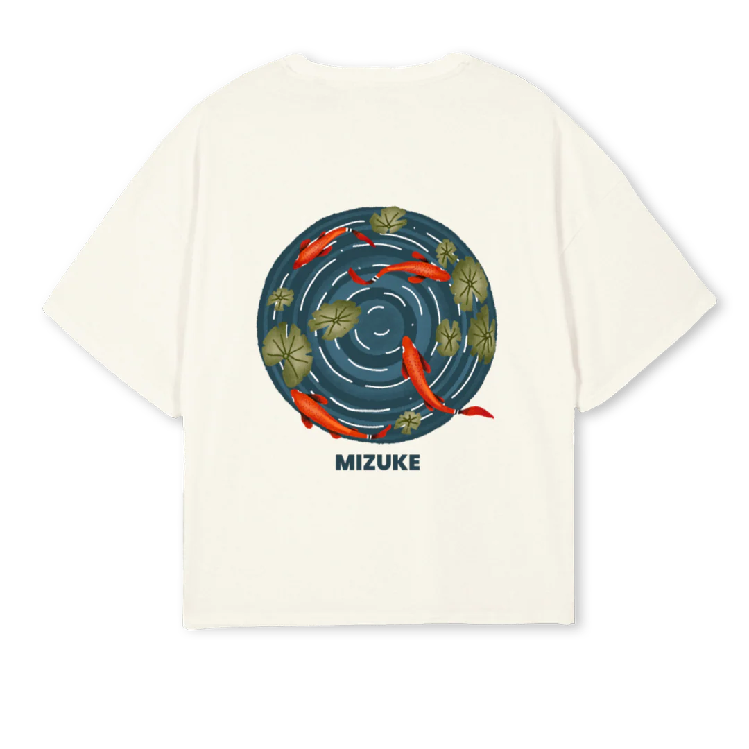 MIZUKE LAGO Cream Oversized Boxy Tee. - Image 2