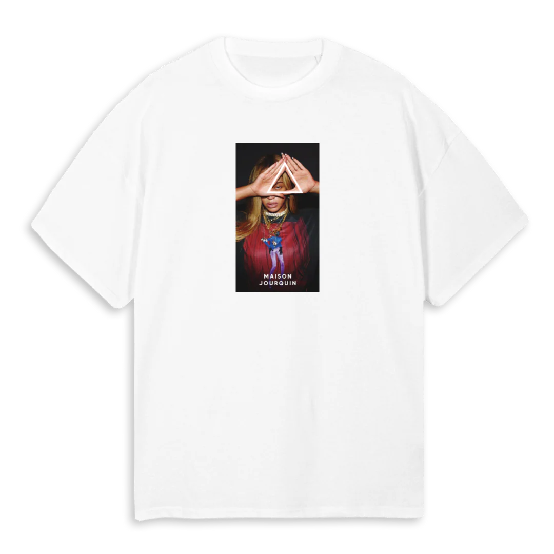 MJ B ILLUMI T B White Oversized Tee.