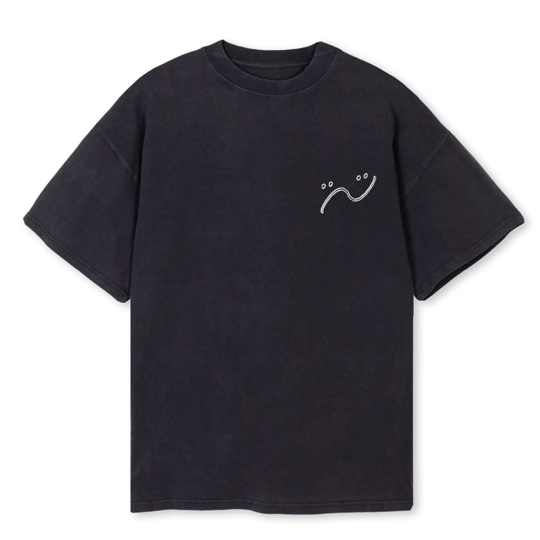 MKTLAD Vintage Black Oversized Tee.