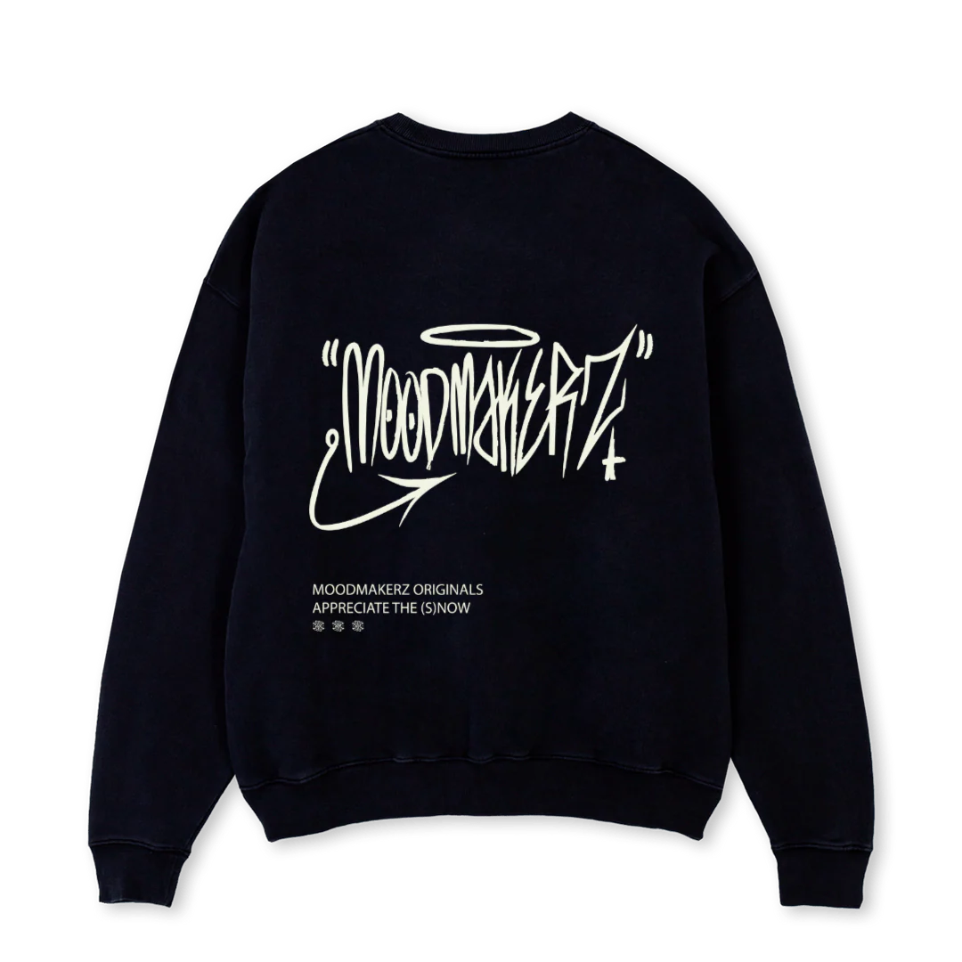 MMBLACK Black Oversized Crewneck Sweater. - Image 2