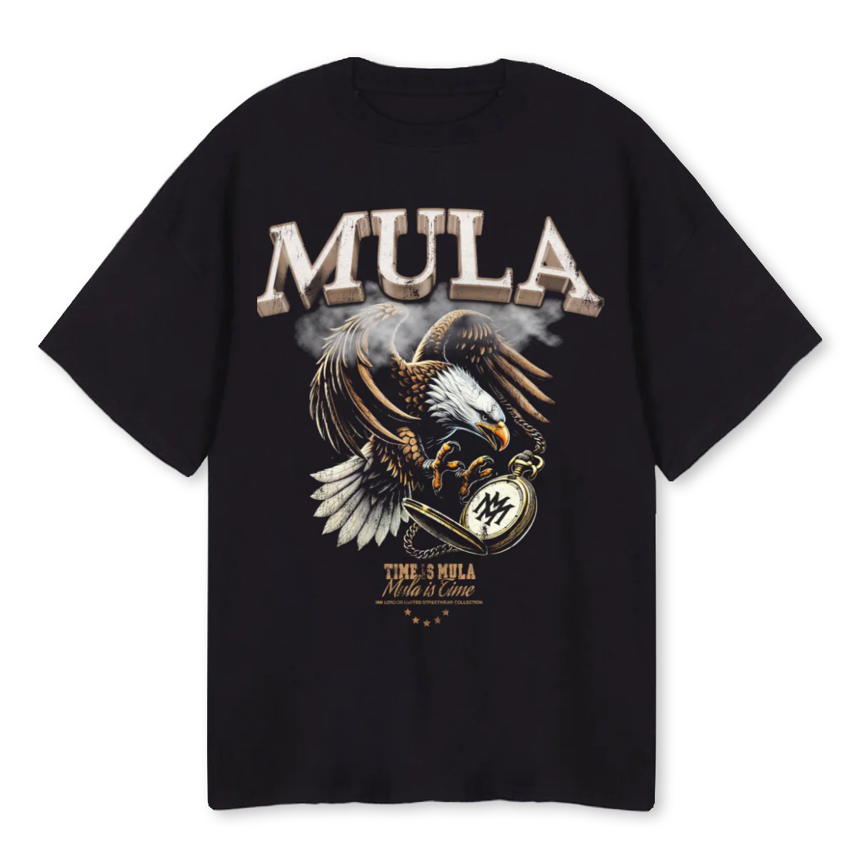 MMEAGLE Black Oversized Tee.