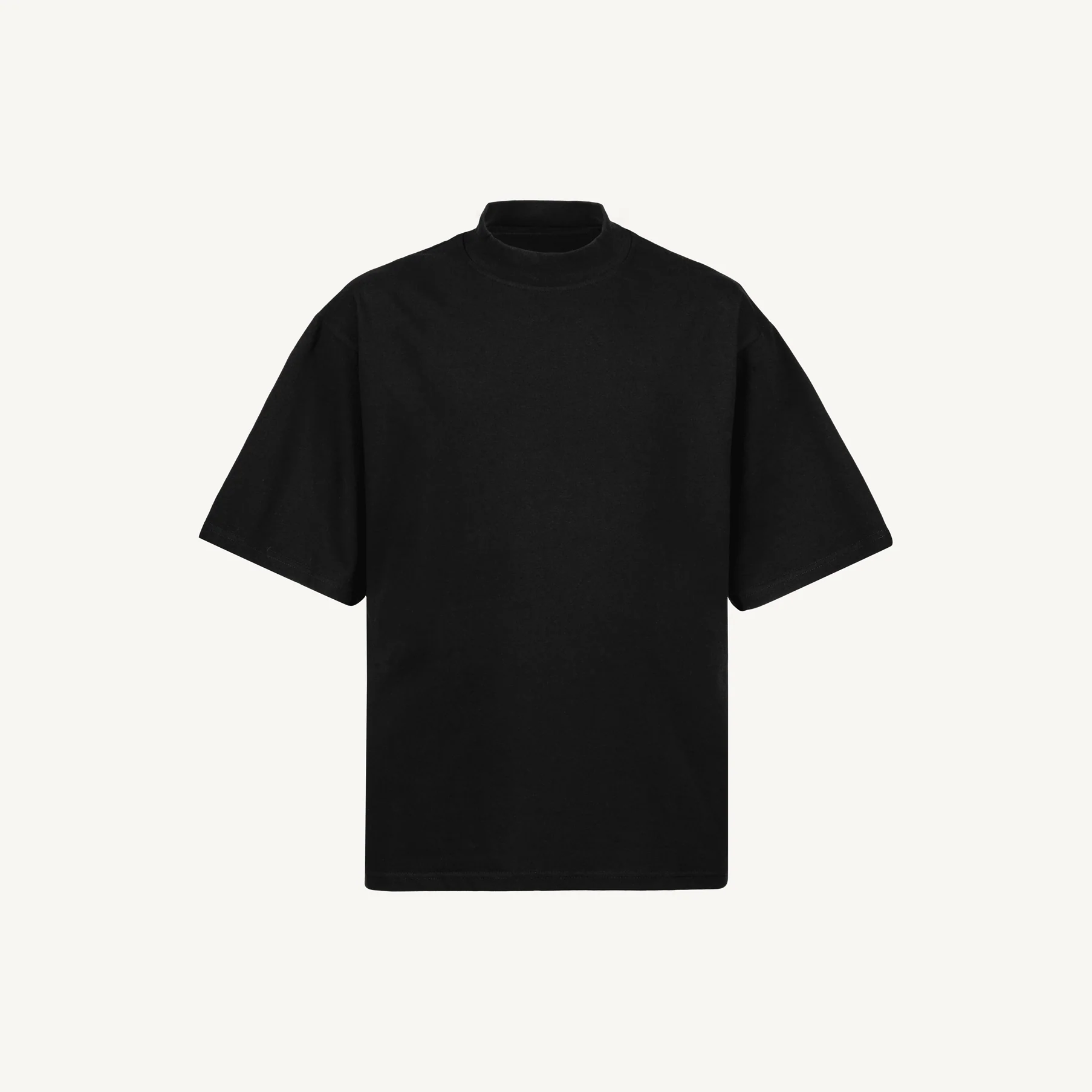 Mock Neck Tee Embroidered Sample. - Image 2
