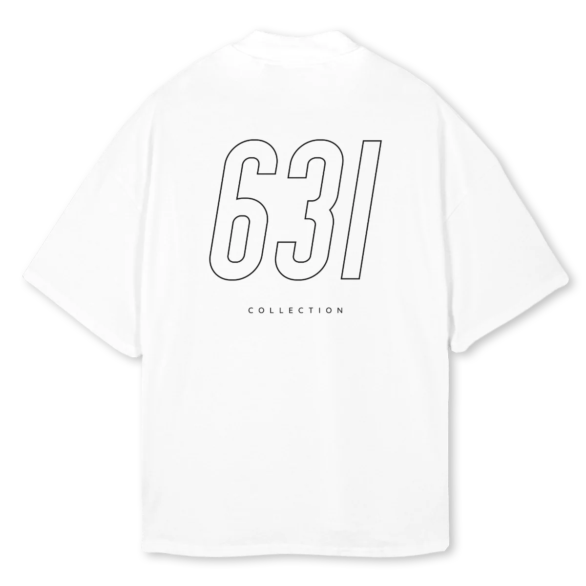 MOCK NECK White Oversized Mock Neck Tee. - Image 2