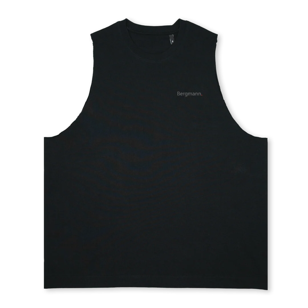 MODERNBERGMANN Deep Black Oversized Vest.