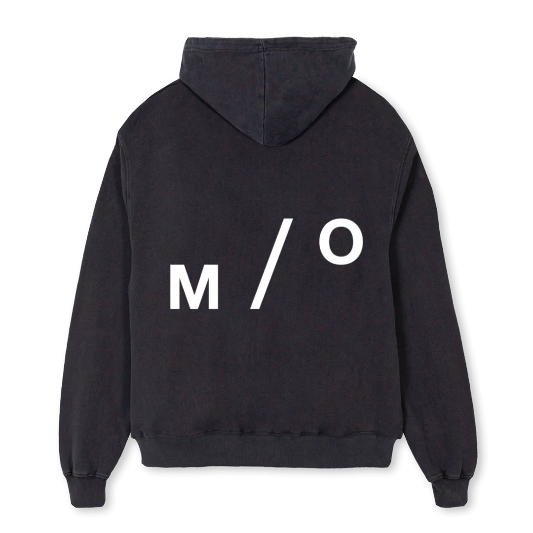 MOLOGO Vintage Black Oversized Zipped Hoodie. - Image 2