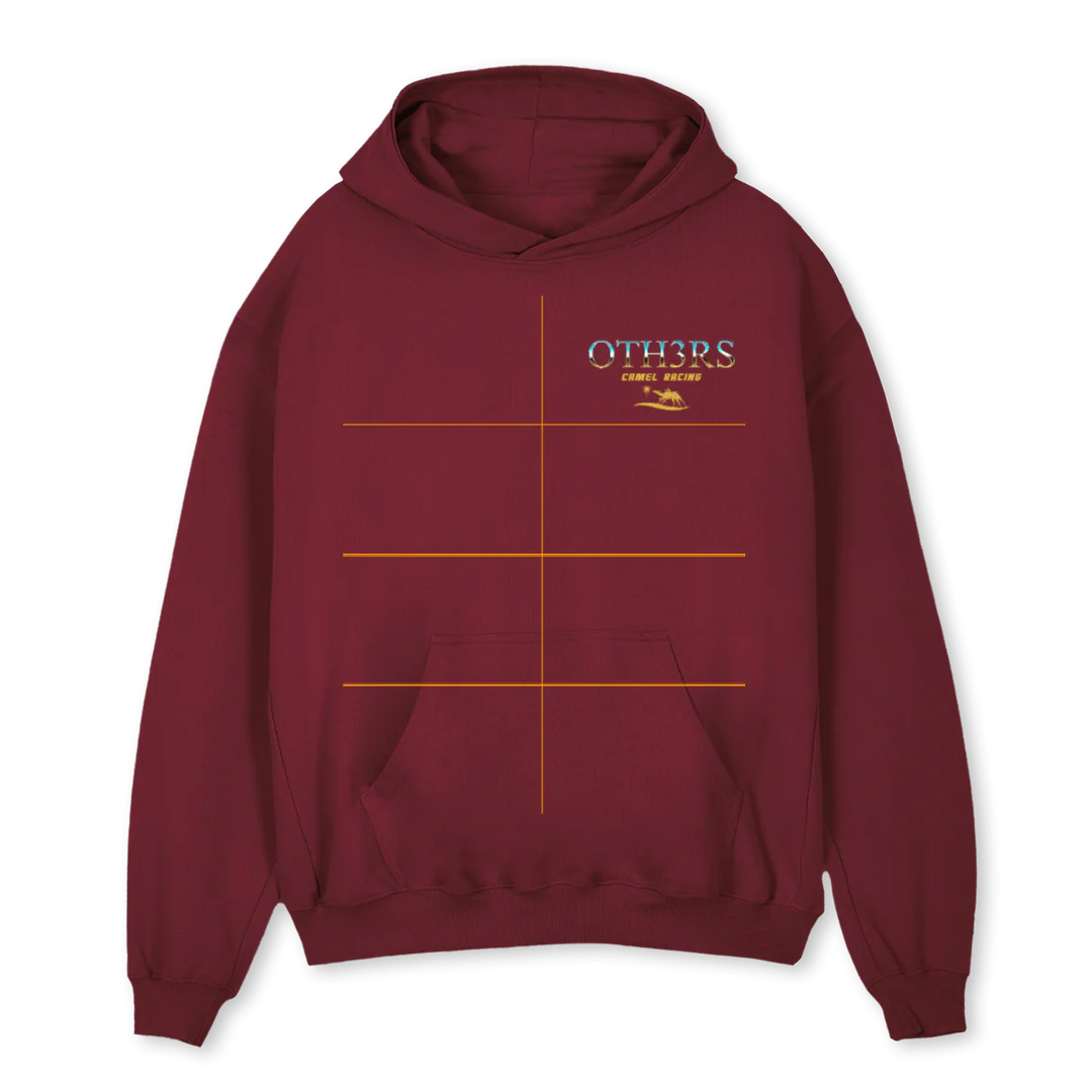 MON Burgundy Oversized Hoodie.