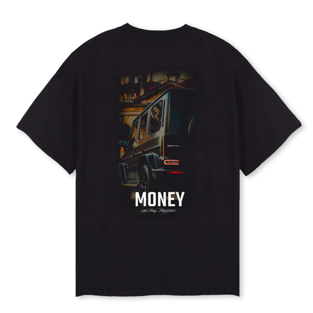 MONEG Black Oversized Tee. - Image 2