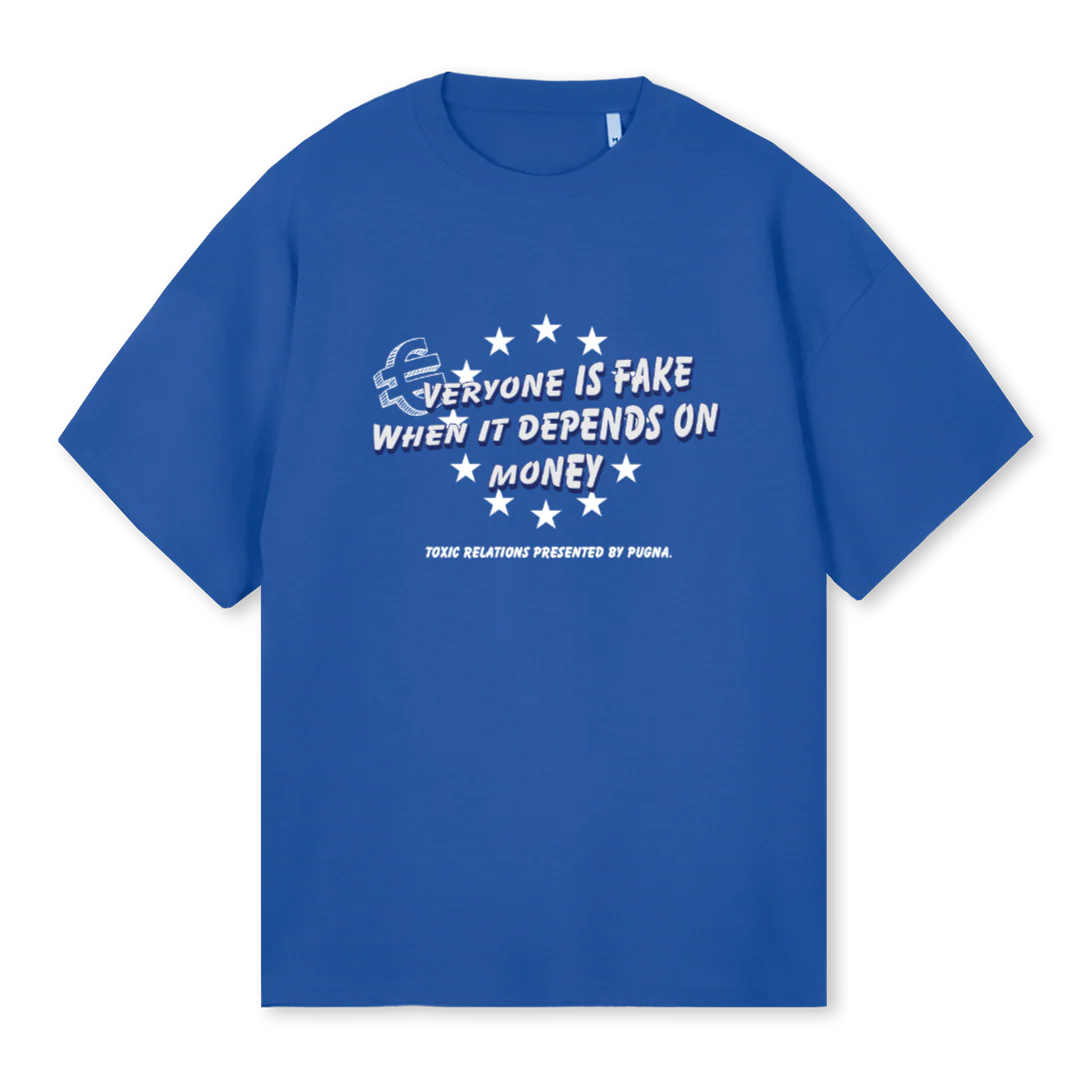 MONEY  Cobalt Blue Oversized Tee.