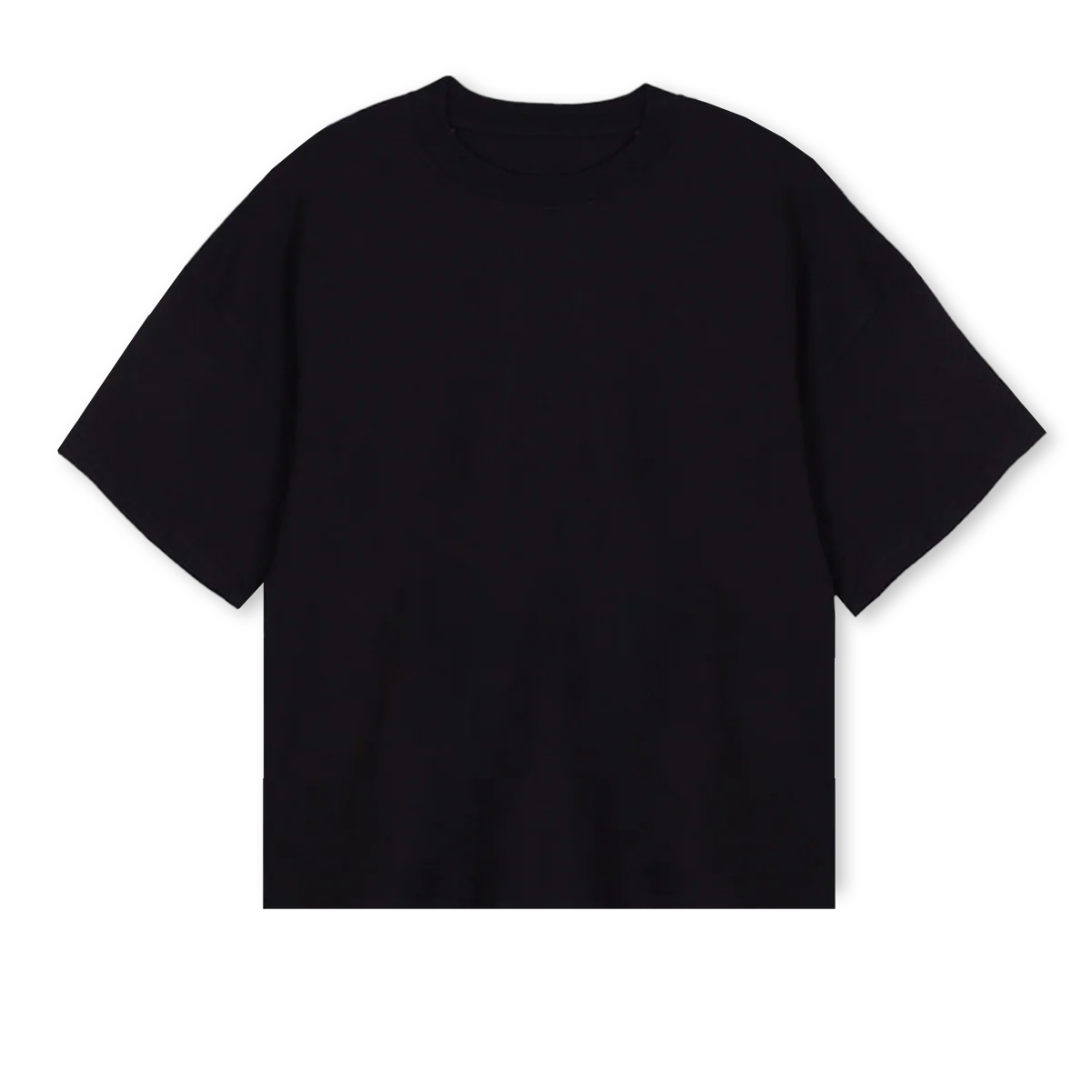 MONEYLISA Black Oversized Boxy Tee.