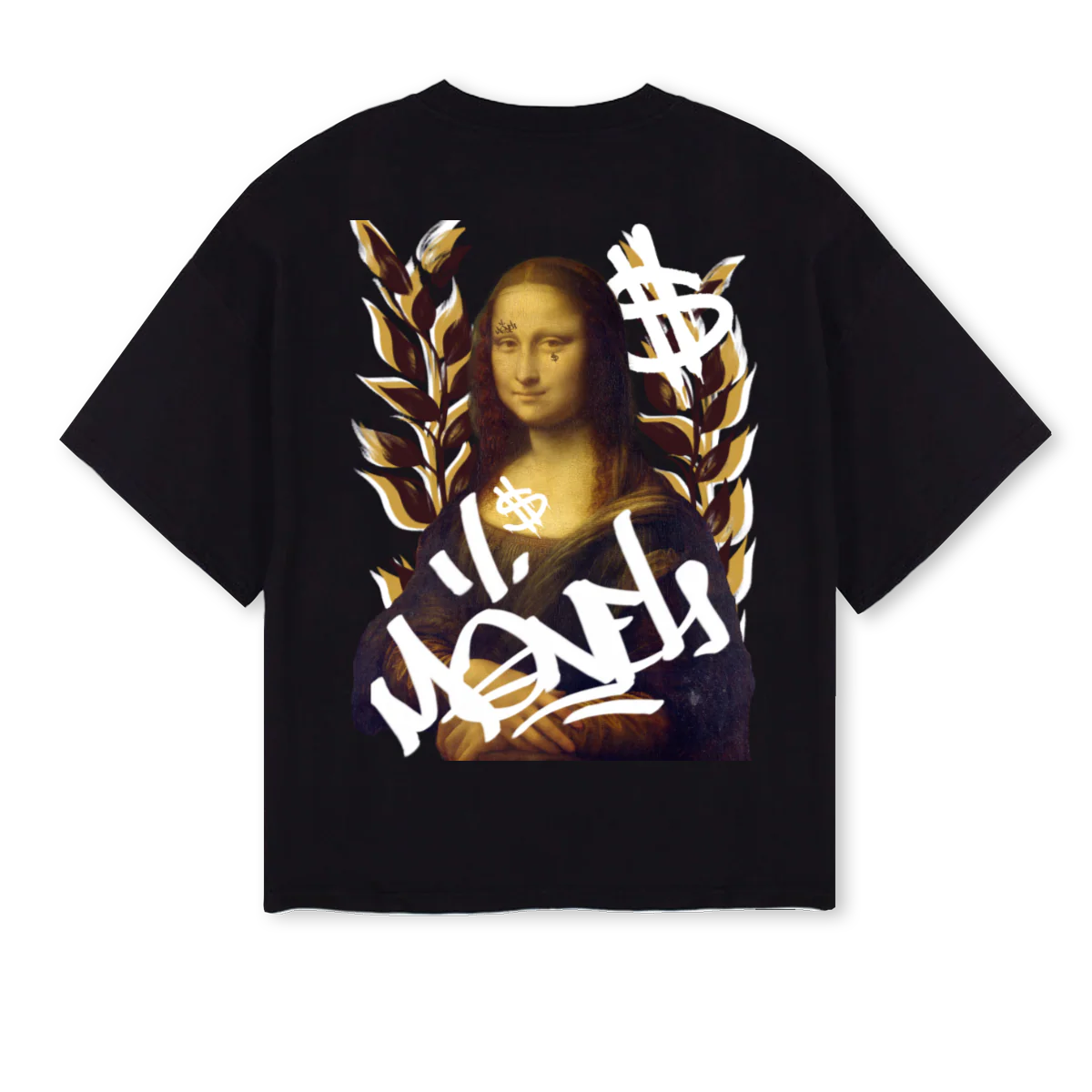 MONEYLISA Black Oversized Boxy Tee. - Image 2